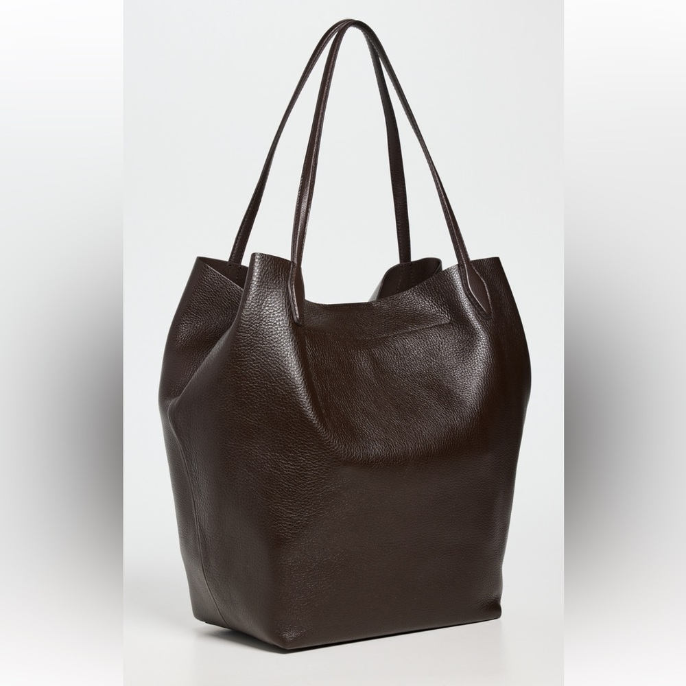NWT Madewell soft grain shopper tote (dark carob)